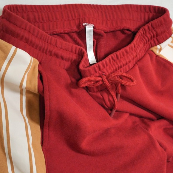 FABLETICS Medium Year Round Terry Seamed Sweatpant Red Gold 49ers Women's Jogger - Picture 1 of 9